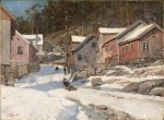 Gate i Kragerø - Frits Thaulow